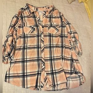 Pink flannel super soft size large